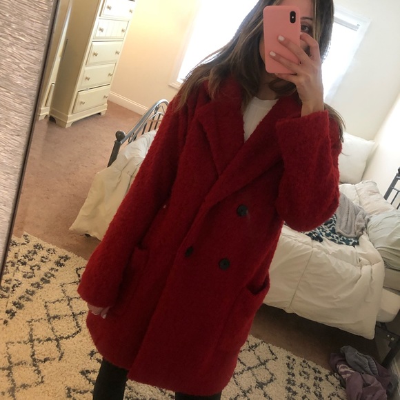 Bershka Jackets & Blazers - MARK DOWN🔥ASOS Bershka red coat size large NWOT